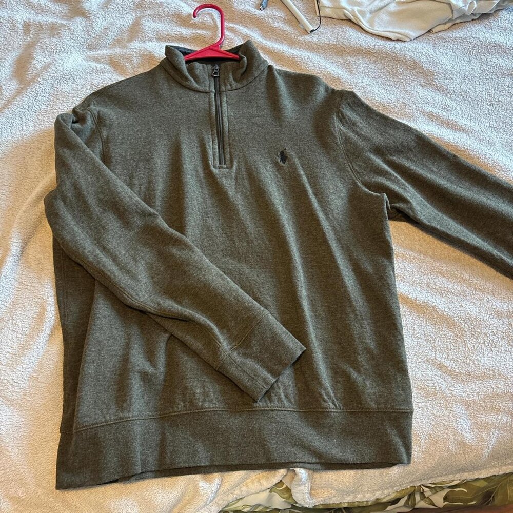 Dark Green Polo Ralph Lauren Performance Quarter-Zip Pullover sweater